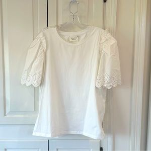 Tuckernuck Hyacinth House White Eyelet Mollie Blouse (Size XL)